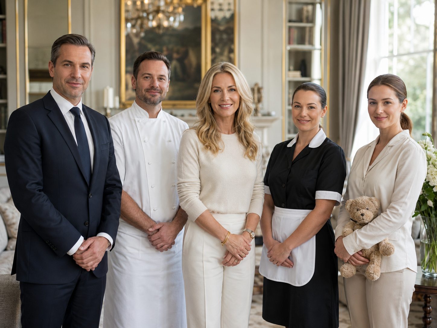 A full household staff roster